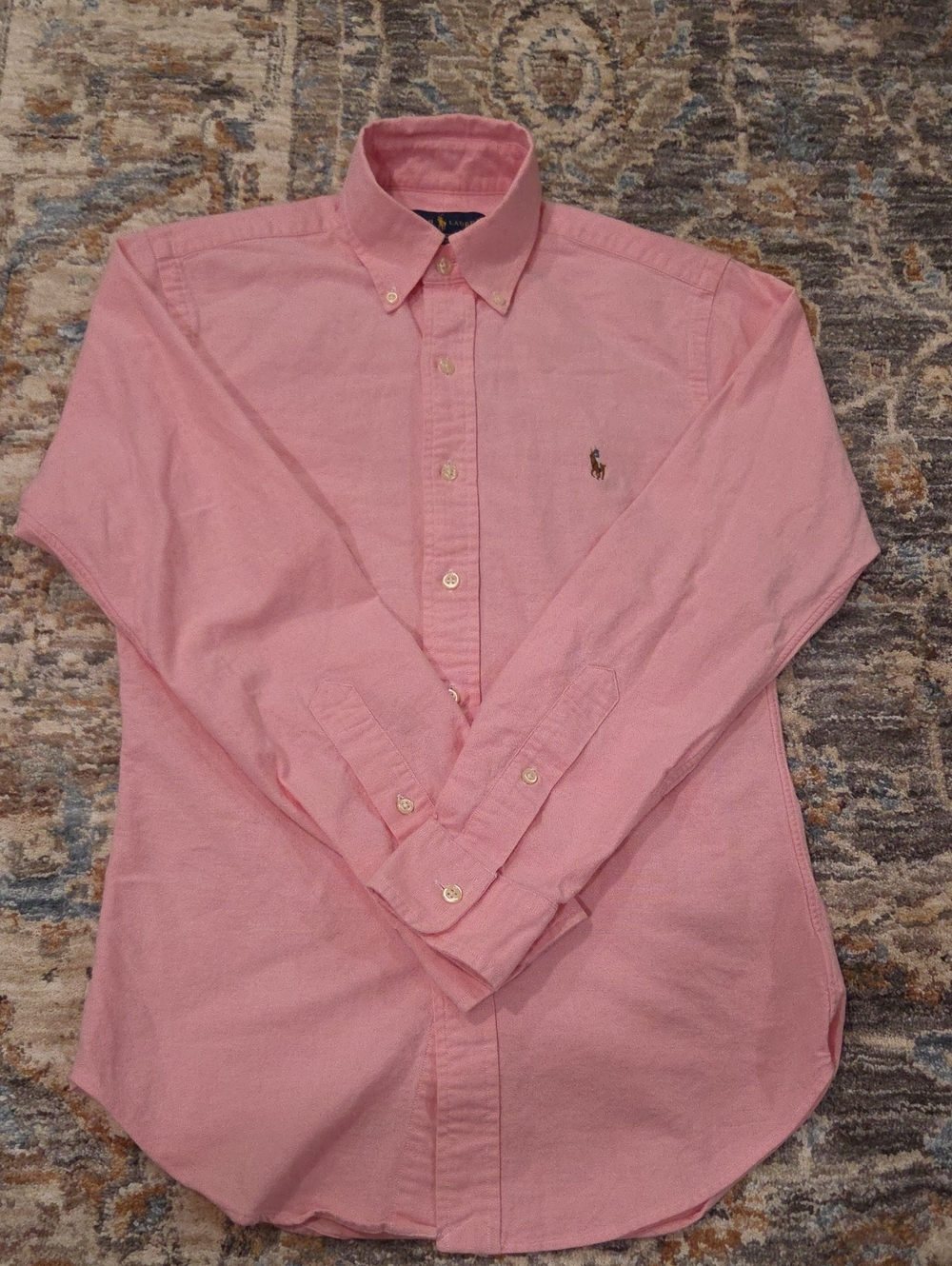 Polo by Ralph Lauren Pink Mens Slim XS Long-Sleeve Button-Down Shirt